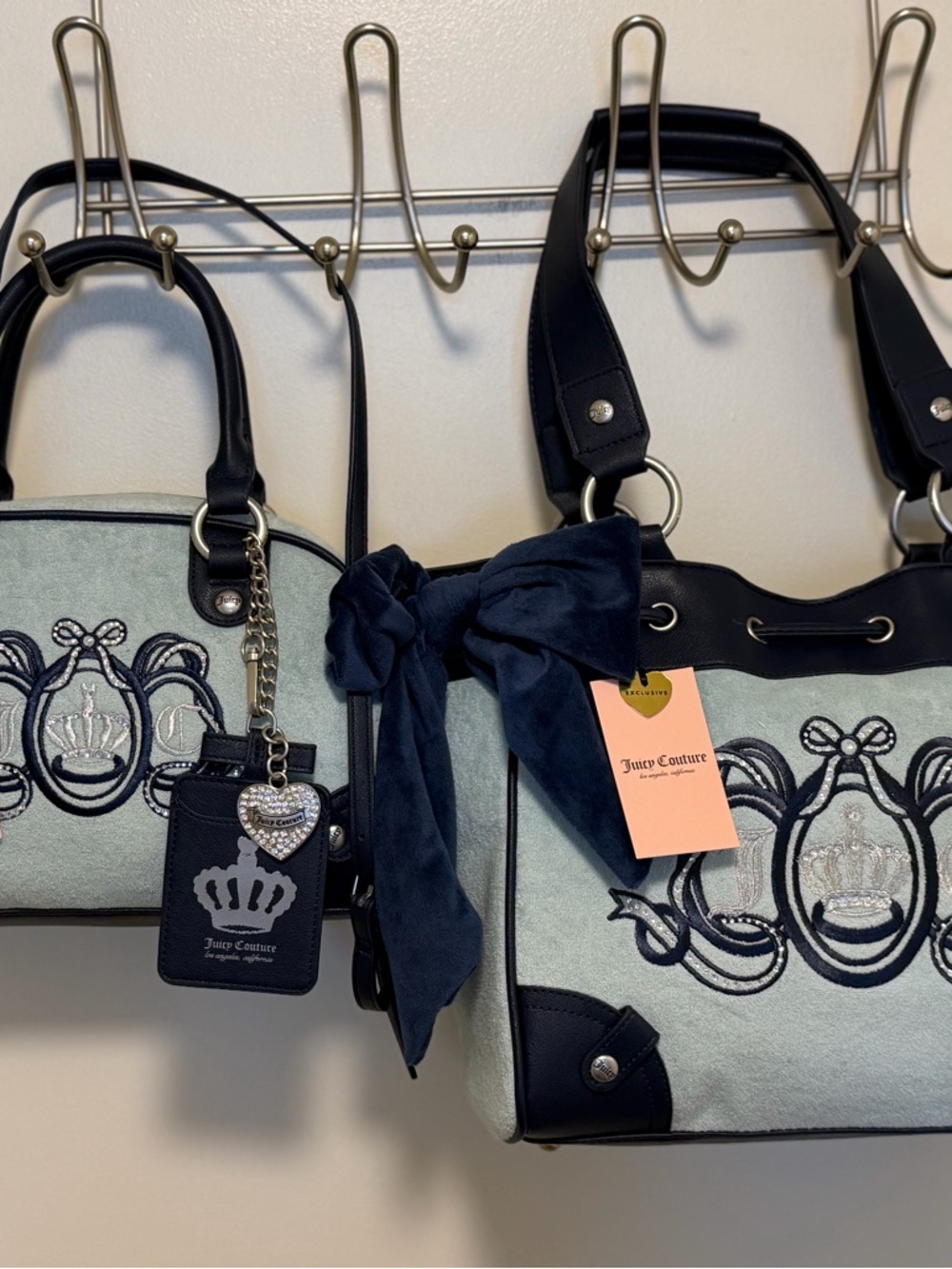 Juicy Lover's Club tote blue and satchel purse NWT